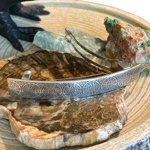 Vintage Silvertone Hair Clip Barrette 3.5”